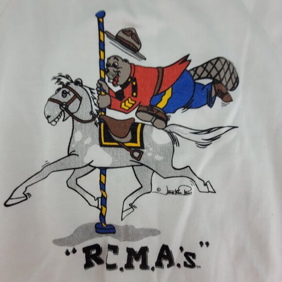VTG Royal Canadian Mounted Animal Police RCMA Sweatshirt Adult L Jonathan Paine - Picture 2 of 10